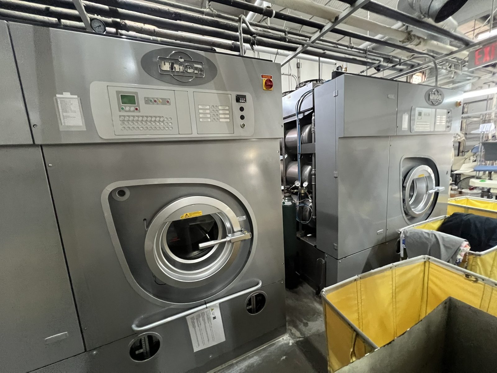 Dry cleaning machines inside the Benbrook plant